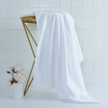 纯棉抗菌浴巾A类加大加厚成人家用吸水酒店速干大浴巾单条装白色	